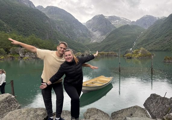 Ole og Malene på Bondhusvatnet